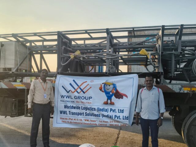 WTS team handled a break bulk cargo movement at Chennai Port