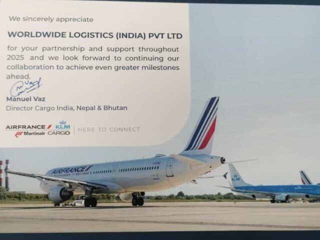Note of appreciation from our valued airline partner